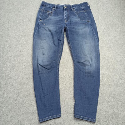 Diesel Fayza-Ne Womens Boyfriend Sweat Jogg Jeans W27 Blue Cropped 7/8  0699Y UK