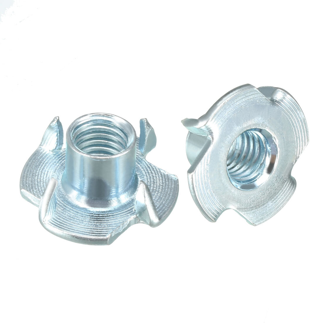 M8 4 Dentado T-Tuerca para Mesa Patas Roca Escalada Pared Madera Gabinetes 100Ud