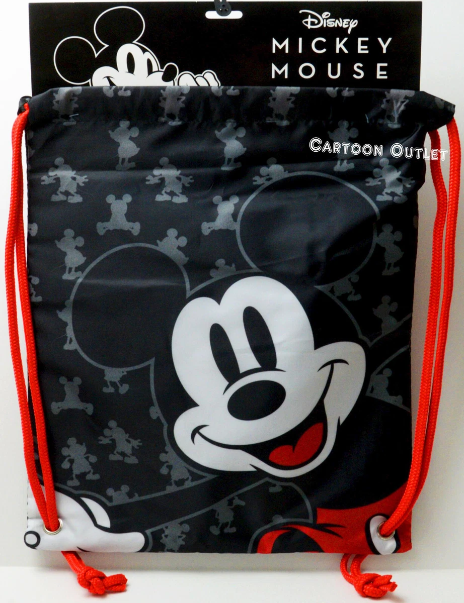 Disney Mickey Mouse Backpack Drawstring Sling Tote Bag Gift New
