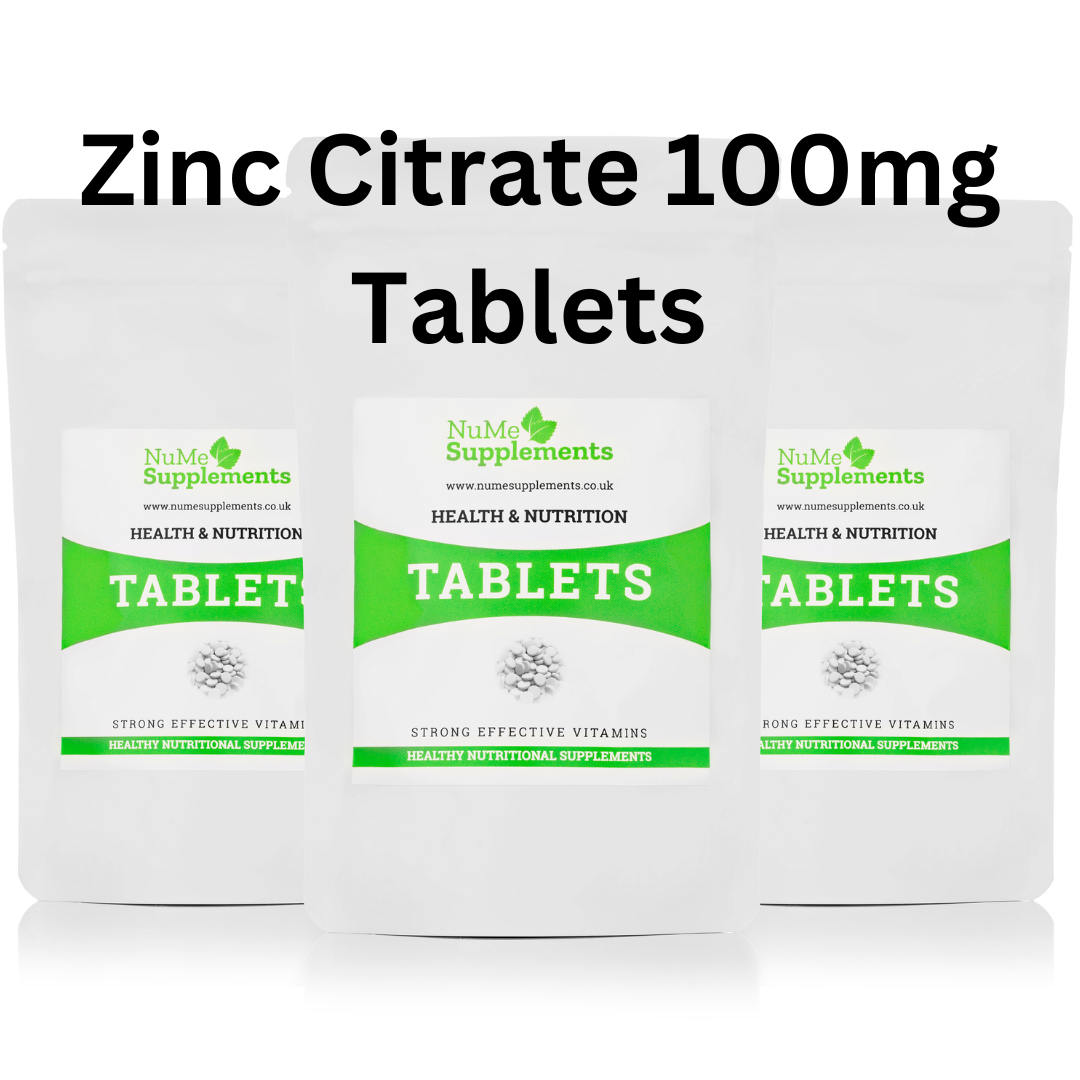 Zinc Citrate Acne Support High Strength 100mg Tablets Immune Health