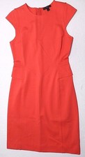 J.CREW dress size 2 cap sleeve quality soft feel orange NEW (de99)