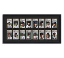 PSA Graded Card Frame Display Holds (16) Slabs Baseball, UV Protection (optional