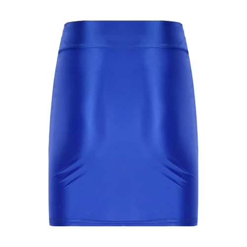 Sexy Damen glänzend Stretch Bleistift Bodycon Röcke hohe Taille Minirock Clubwear - Bild 74 von 90
