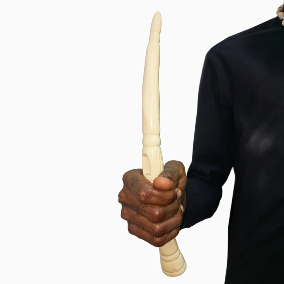Réplica de colmillo de elefante, bastón de mano tradicional africano Igbo Odu Nze/Ozo Foto 2 de 4