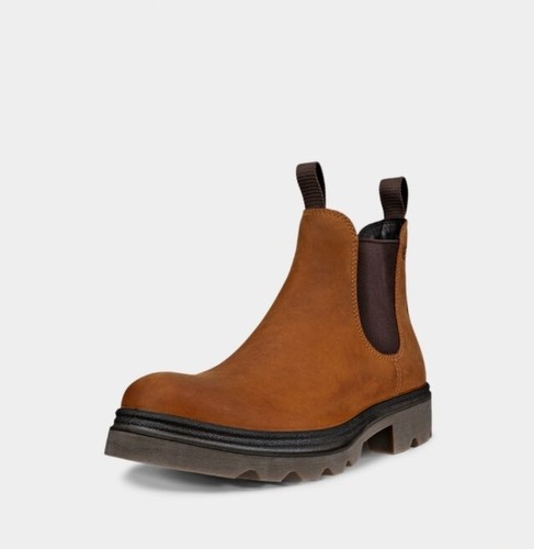 ECCO Grainer Chelsea Ankle Boot Water Resistant Amber EU 45 Men's 11 - 11.5 US - Picture 9 of 10