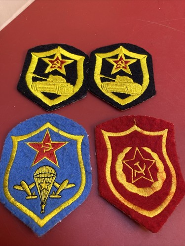 Rare Russia USSR Army CCCP Obsolete Patch:"AIRBORNE/PARATROOPERS" Plus 3 More