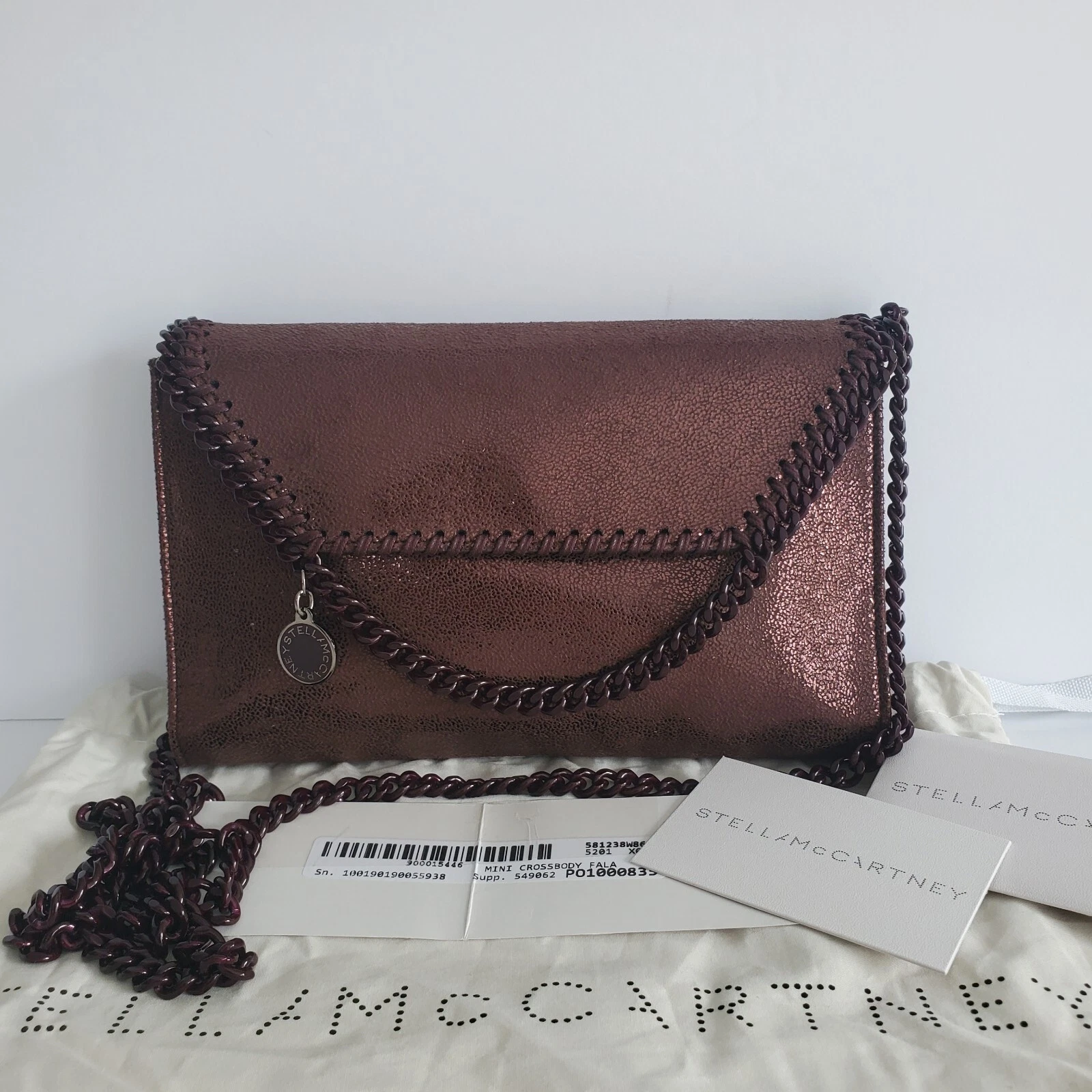 Stella McCartney — NEW STELLA MCCARTNEY Mini Falabella Crossbody Handbag Bag Bronze Purple Shimmer