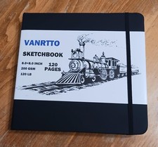 Hardcover Sketch Book, Square Sketchbook with 120LB/200GSM Thick Drawing Paper