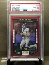 2023 Panini Score Football Will Levis Red Zone 07/20 Jersey# Match PSA 10  POP 1