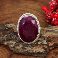 Attractive Ruby Gemstone 925 Sterling Silver Handmade Ring All Size A-5
