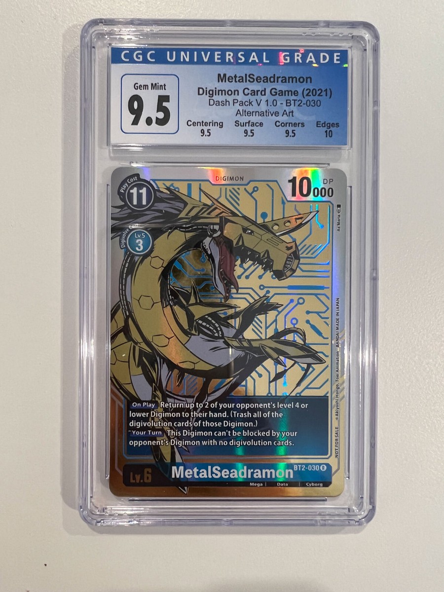 best digimon card art CGC 9.5 MetalSeadramon BT2-030 Alternate Art Digimon Card Game PSA 10
