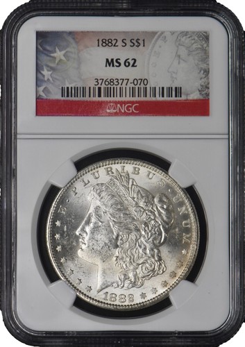 1882-CC MORGAN SILVER DOLLAR $1 GSA HOARD MS 62 PL NGC | eBay