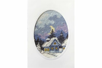 ''Christmas'' Printed   Cross stitch kit for Greeting Card - Orchidea 6152