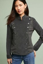 Anthropologie Marrakech Women's Grey Oriley Knit Cadet Jacket Size Xs Very Rare!