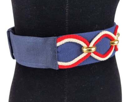 Vintage 80s Ginnie Johansen Designs Inc Nautical Red White  display picture 1