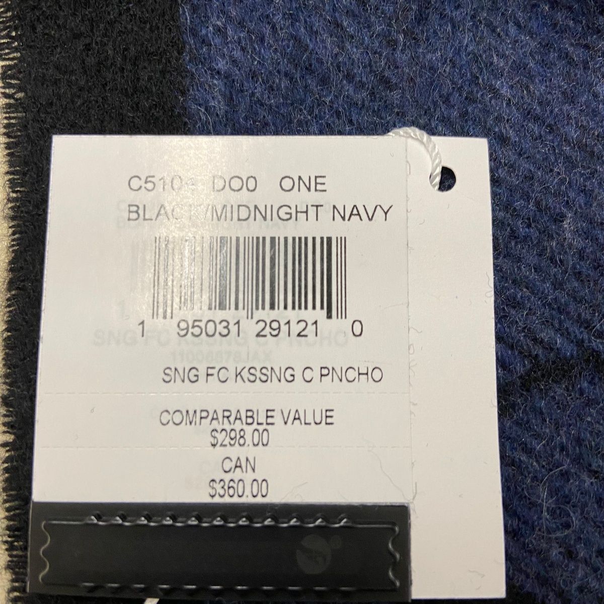 COACH ポンチョ C5104 ウール ナイロン ネイビー イタリア製 COACH ポンチョ C5104 ウール ナイロン ネイビー イタリア製