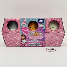 Takara Tomy Gabby's Casa de Muñecas Hámster Gatito Juego de Peluche 3 Piezas Estuche para Huevos de 9 cm