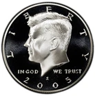 2005 Silver Proof Kennedy Half Dollar 90% Silver 0.361oz Deep Cameo Gem Proof BU