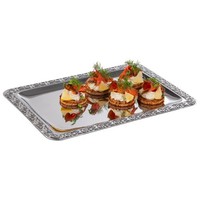 3 StüCk Servierplatte Speisenplatte Buffetplatte Edelstahl 24 X 24 Cm
