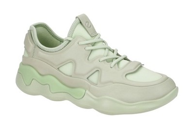 Ecco ELO Damenschuhe - sportliche Schnür- Halbschuhe grün Freizeit NEU