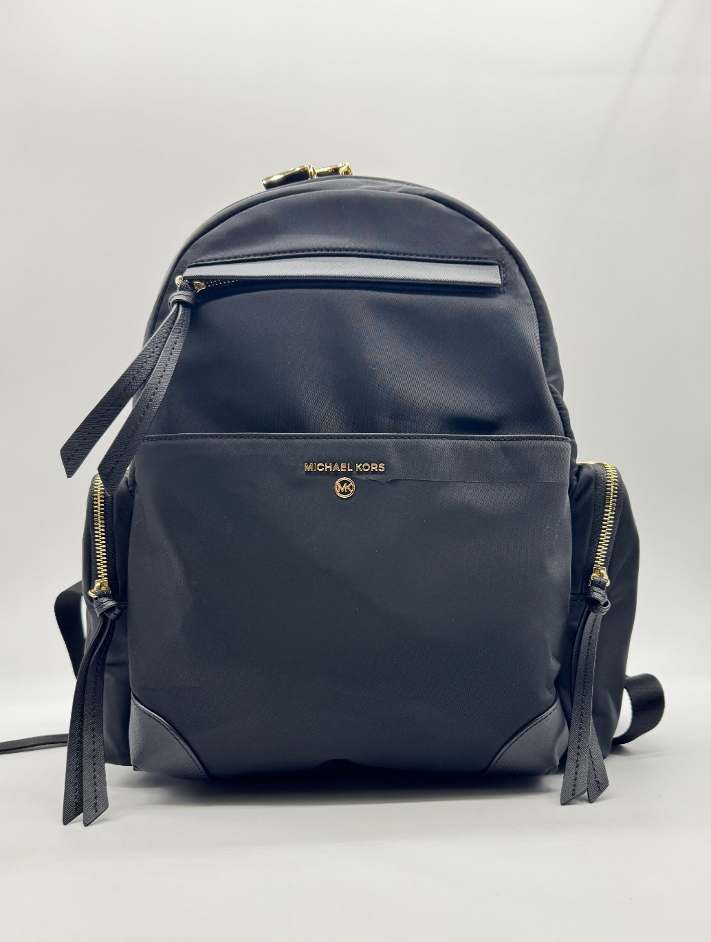 MICHAEL KORS Prescott nylon padded women's large backpack BLACKUsed has scratch~