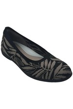 BZees Kit Stretch Knit Machine Washable Ballet Flat Black