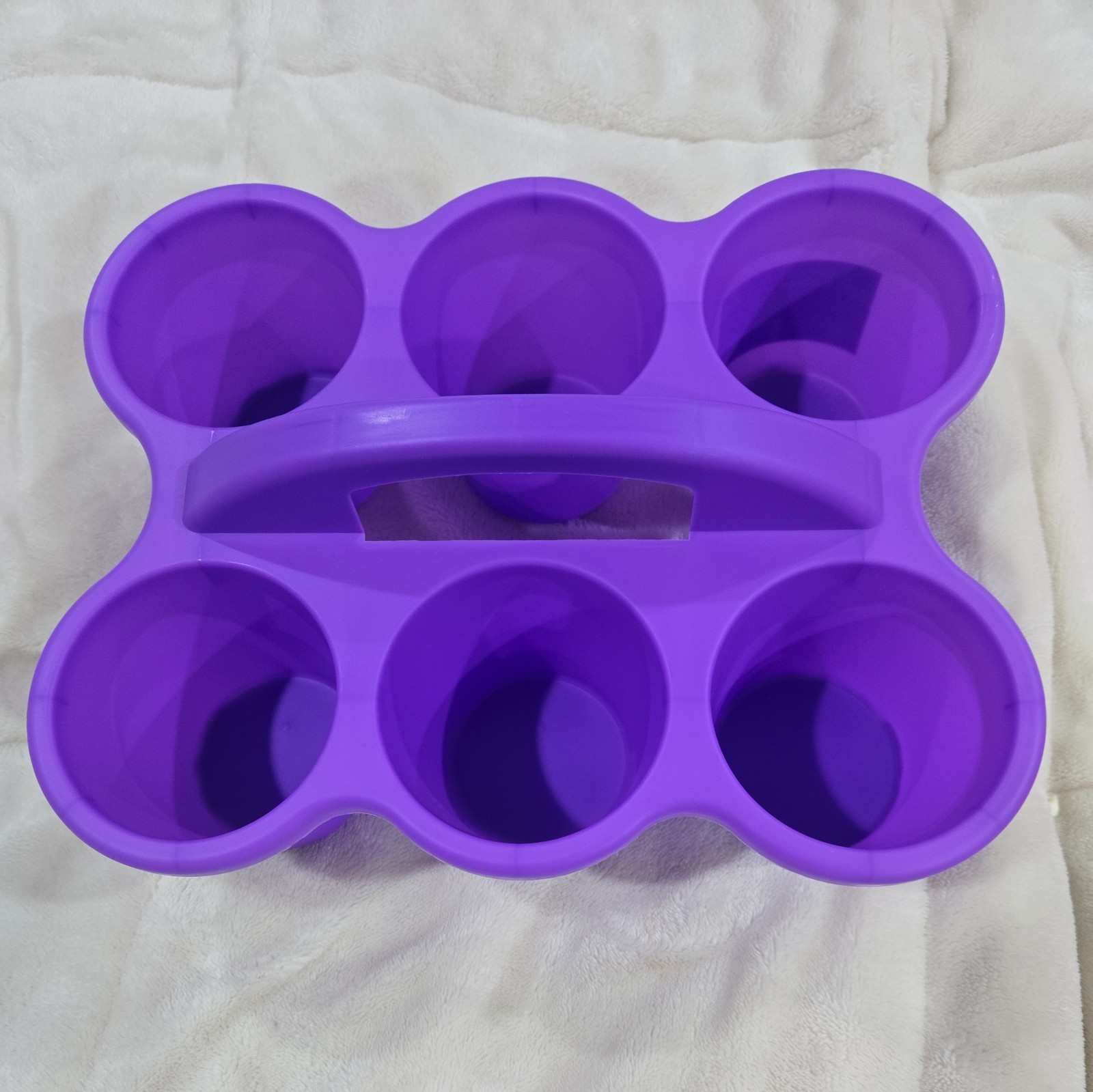  CUP CADDY 6 HOLES CARRIER  PORTABLE DRINK HOLDER (GREEN, BLUE, PURPLE & PINK)