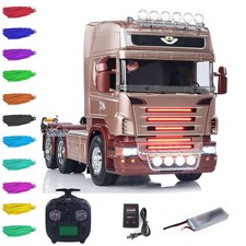 Used Us 1/14 3axles R620 6*4 Rc Tractor Truck Rtr Diy Lorry Car Model Radio Esc