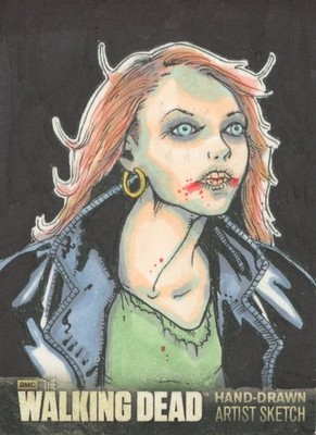 CRYPTOZOIC 2014 THE WALKING DEAD SEASON 3 SETH ISMART 1/1 SKETCH TRADING CARD