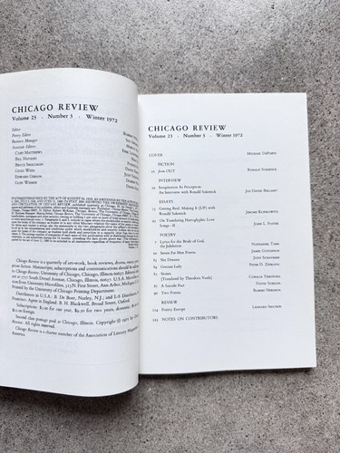 1971–72 Chicago Review Bundle | Tarn, Di Prima, Sukenick, Experimental Lit - Picture 12 of 12