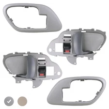Interior Door Handle W/Bezel Kit (Gray) For 1995-2002 Chevy Chevrolet GMC Truck
