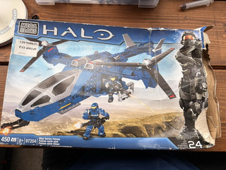 MEGA Bloks Halo Blue Series Falcon 97204 Building Set 450 Pieces