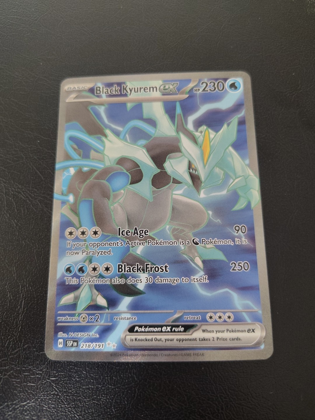 Black Kyurem EX 218/191 Sv08: Surging Sparks Holo
