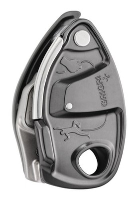Grey Climbing Belay Device Anti Panic Handle Multiple Belay Modes Compatible ...