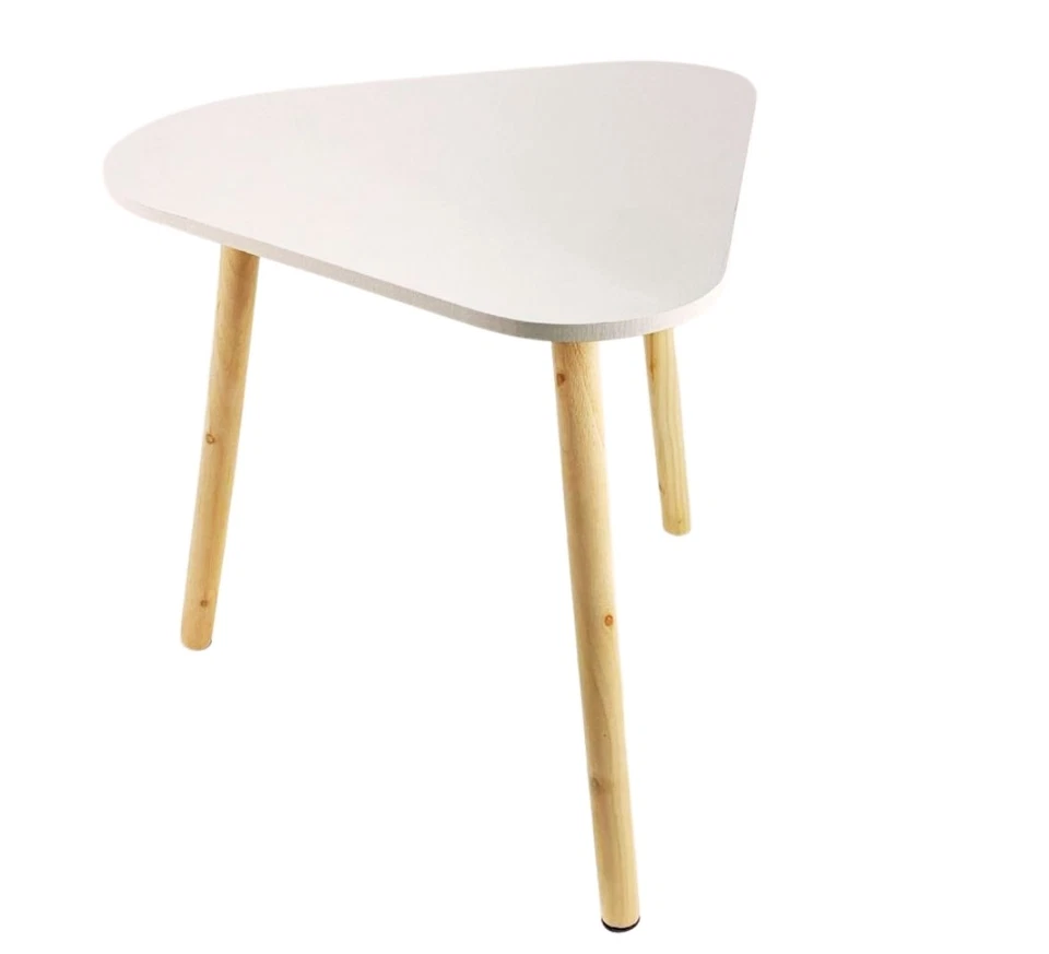 Tavolino Salotto Triangolare Tavolo Basso da Soggiorno Camera Ufficio 44x38 H39  - Immagine 4 di 4