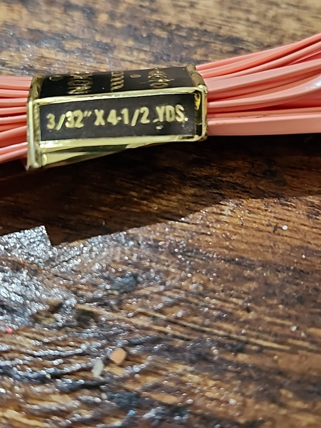 RARE X-ACTO PLEXON LACING 3/32 × 4.5 Yd BRAIDING Vintage USA Made Pink