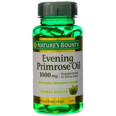 Nature's Bounty Herbal Health Evening Primrose Oil Rapid Release Softgels, 10...