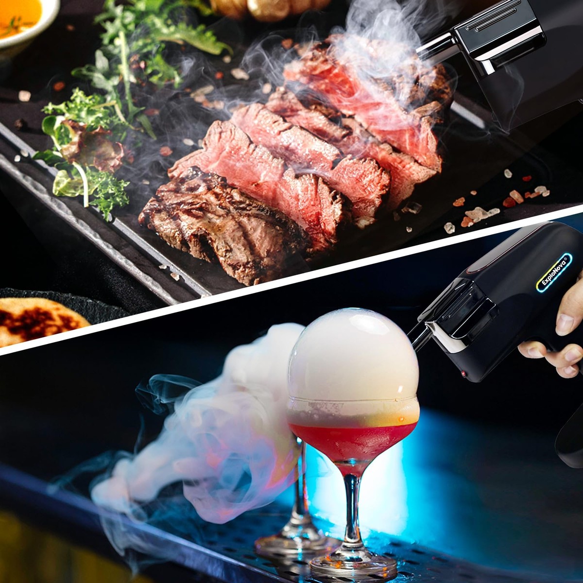 Pistola Fumogena Per Cocktail - Kit Con Liquidi Profumati E Bolle, Per Bar E Home Cooking, USB Ricaricabile - Foto 4