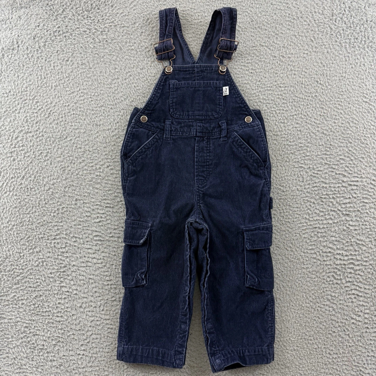 Vintage Sprockets Overalls Kids 3T Blue Corduroy Bibs 90s Cargo Farmer Outdoor