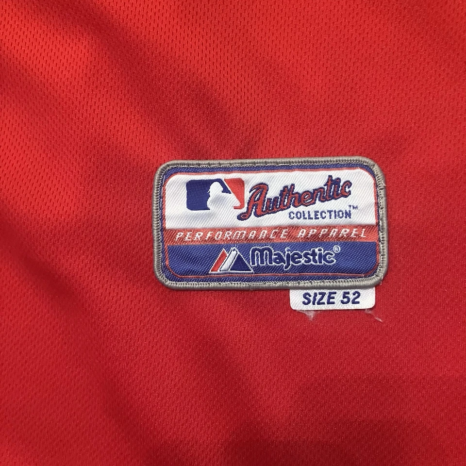 Texas Rangers Authentic Majestic 2010 World Series Josh Hamilton #32 Size XL Red - Image 4 of 4