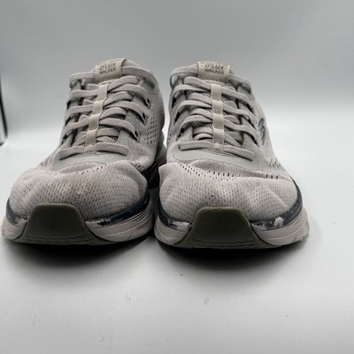 Skechers D Lux Walker Extra Wide Fit Gray Sneaker Sz 11 Air-Cooled Memory Foam