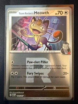 Team Rocket's Meowth 161/217 Ascended Heroes (Team Rocket) Reverse