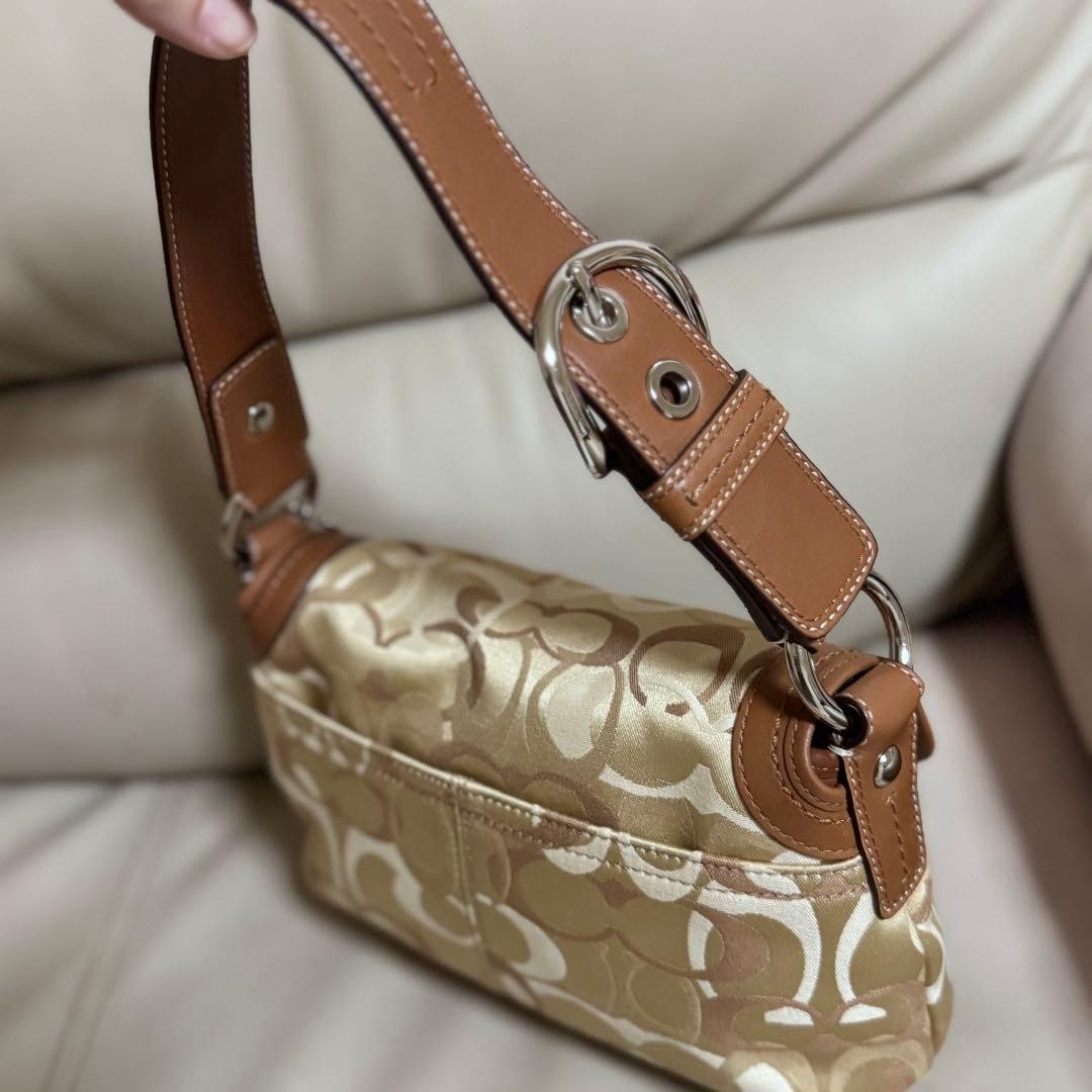 COACH HOBO SOHO One Shoulder Bag Signature Leather Br… - Gem