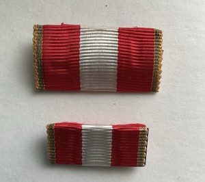 FEDERAL GERMANY FIRE SERVICE/RED CROSS, AWARD RIBBONS, LARGE & SMALL, PIN-BACK