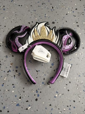 Disney Ursula Ears Headband The Little Mermaid Little Mermaid Inspired Minnie Mickey Ears, Ariel Ears  main image 2