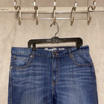 Wrangler Jeans Men 38x32 Blue Denim Retro Relaxed Boot Cut  Whisker 10WRT20JH