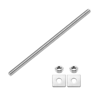 Fully Threaded Rod, M14 x 250mm 304 Stainless Steel with Nuts Washers