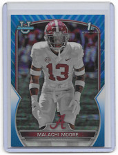 2022 Bowman Chrome University 1st Bowman Blue Refractor Malachi Moore RC #/199