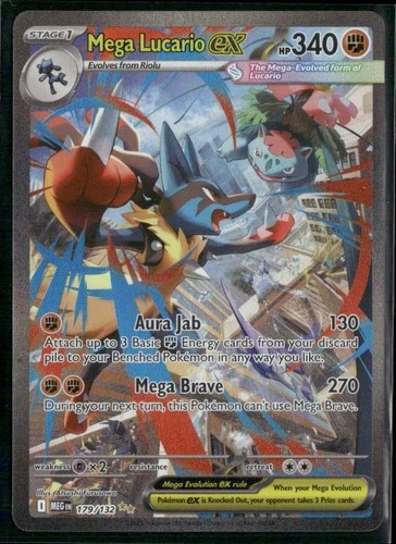 2025 Pokemon MEG EN Mega Lucario Ex Special Illustration Rare #179