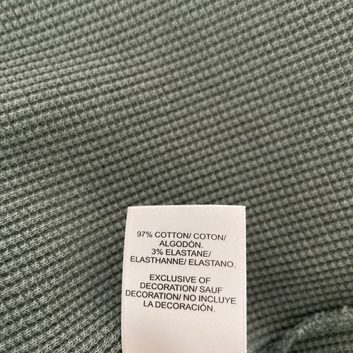 Lucky Brand Green Thermal Henley Style Womens Top Size XL - Picture 8 of 9